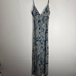 AMERICAN RAG WOMENS SMALL Body Con Maxi Dress Slinky Sleeveless TEAL OCEAN